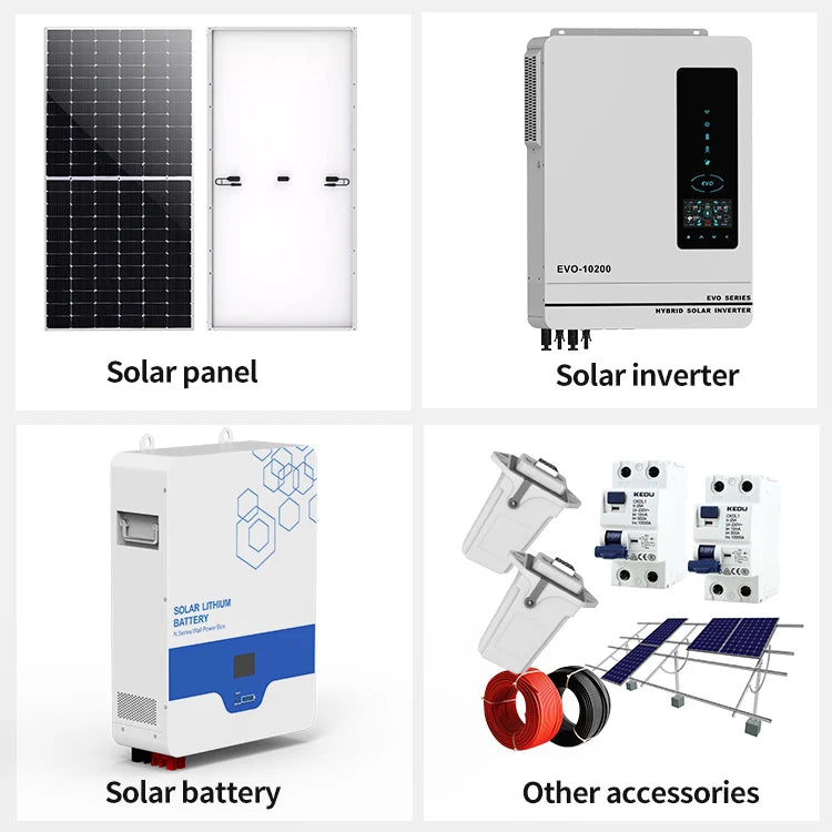 Hochwertiges 5 kW 10 kW 20 kW Solarenergie-Panel-System-Set für Zuhause