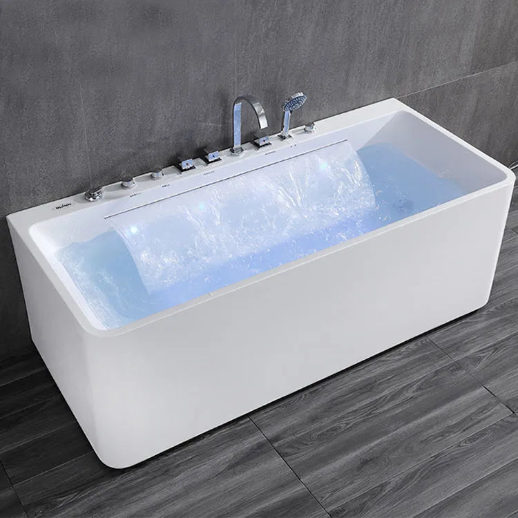 Aluminium Bath Tub Electric Hot Tubs Whirlpool Bathtubs Indoor Outdoor Spa Tubs with Shower Acrylic Massage White Modern MESA