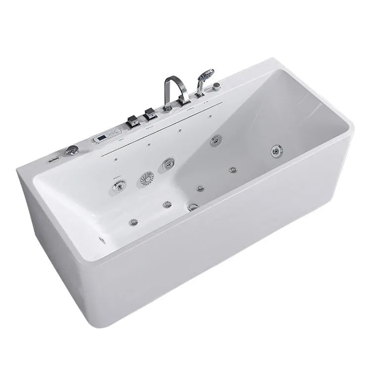 Aluminium Bath Tub Electric Hot Tubs Whirlpool Bathtubs Indoor Outdoor Spa Tubs with Shower Acrylic Massage White Modern MESA