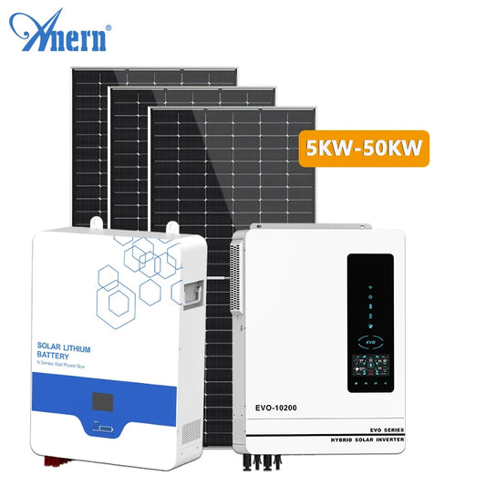 Hochwertiges 5 kW 10 kW 20 kW Solarenergie-Panel-System-Set für Zuhause